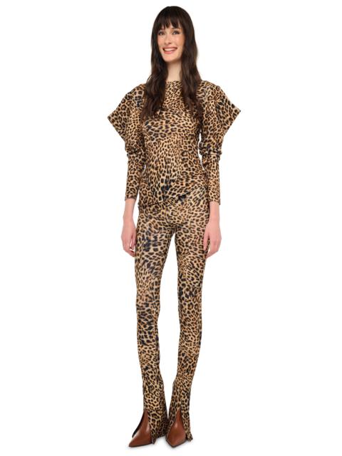 NORMA KAMALI WING SLEEVE SIDE DRAPE TOP