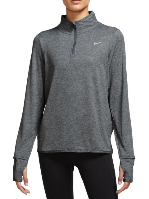 Dri-FIT Swift Element UV Quarter Zip Running Pullover in Smoke Grey/Lt Smoke Grey