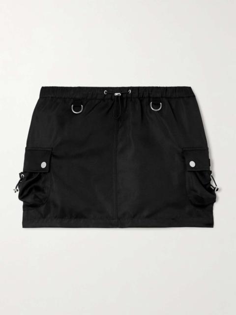 Appliquéd shell mini skirt