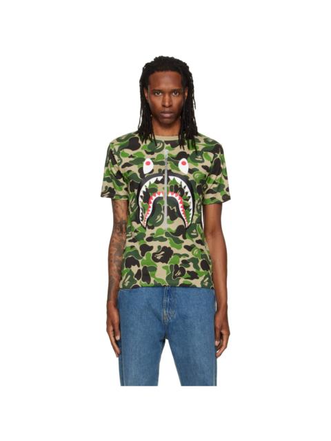 A BATHING APE® Green ABC Camo Shark T-shirt