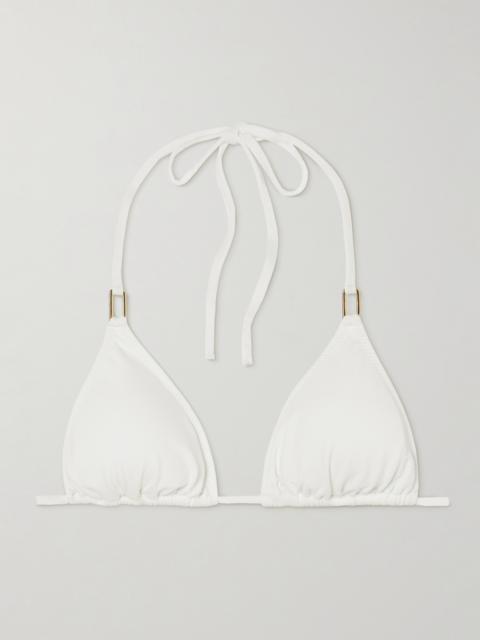 MELISSA ODABASH Cancun Embellished Triangle Bikini Top