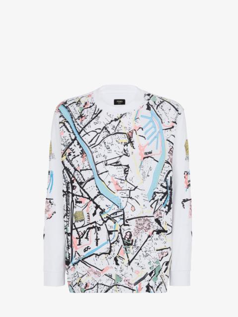 FENDI White jersey T-shirt