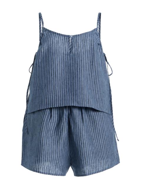 DEIJI STUDIOS Striped Linen Set blue