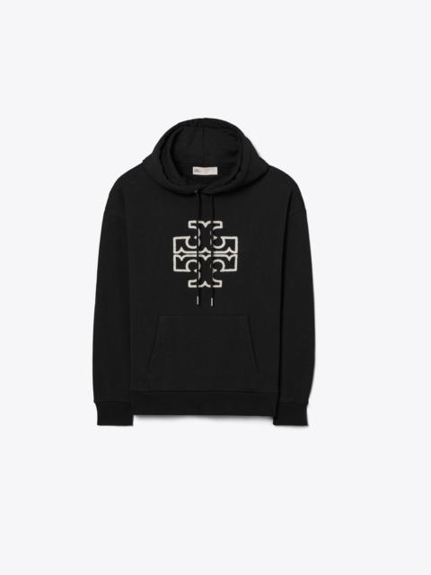 TORY BURCH Heavy French Terry Logo Hoodie