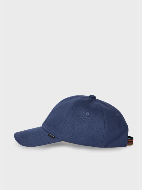 Paul Smith Navy Blue Cotton 'Signature Stripe' Cap