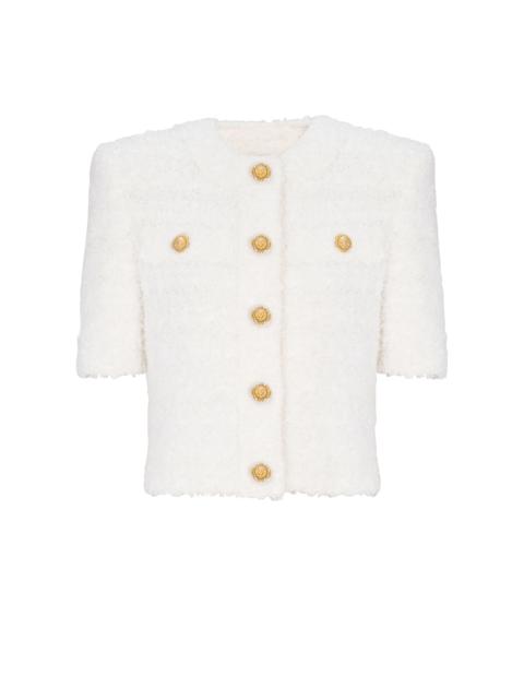 Balmain Cardigan in dotted tweed