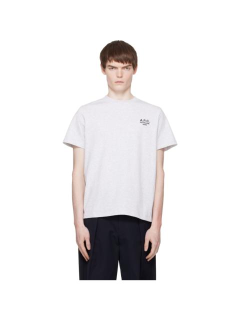 A.P.C. Gray Standard 'Rue Madame' T-shirt