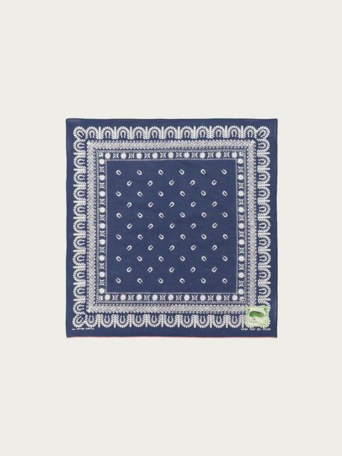 Kapital Fastcolor Selvedge Bandanna (RICE SEEDING) 20x20 - Navy