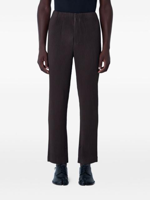 ISSEY MIYAKE pleated elasticated-waist straight-leg trousers
