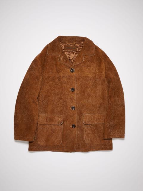 Acne Studios Leather suede coat - Brown