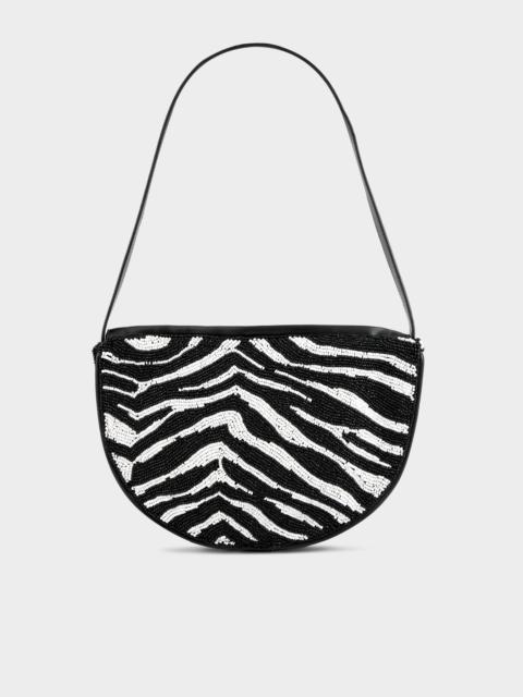 SIMONMILLER Belo Half Moon Bag In Zebra Trip