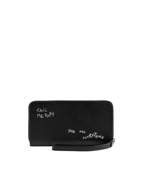 Zadig & Voltaire Compagnon graffiti wallet