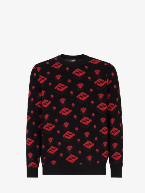 FENDI Multicolor viscose and cotton jumper.