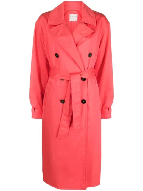 forte_forte double-breasted belted trench coat
