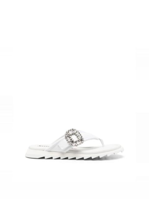 Roger Vivier Slidy flip leather thong sandals