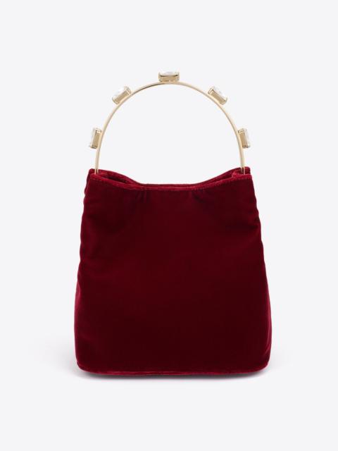 MALONE SOULIERS Halo Burgundy Satin Velvet Bag