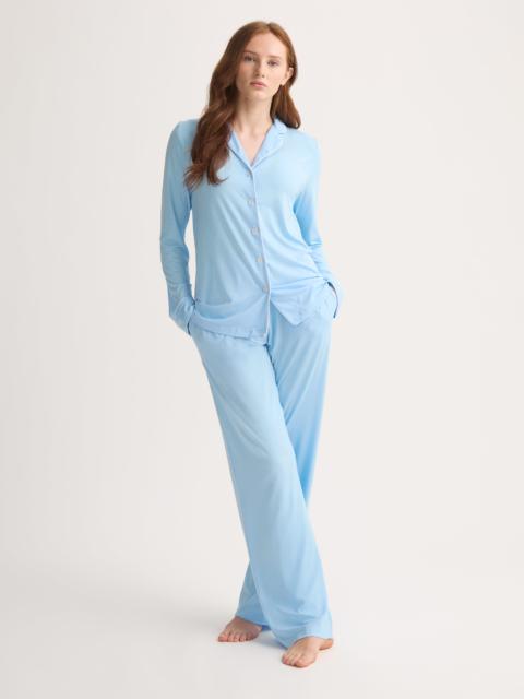 Derek Rose Women's Pajamas Lara Micro Modal Stretch Sky Blue