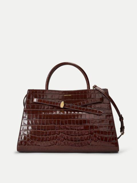 LARGE CROC-EMBOSSED VERONICA BEARD DASH BAG