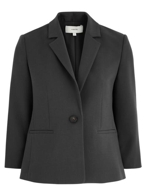 Shrunken woven blazer