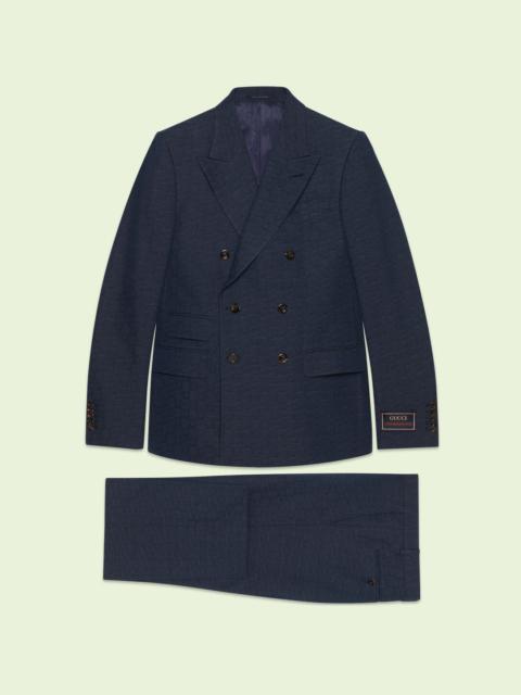 GUCCI Geometric G grisaille wool suit