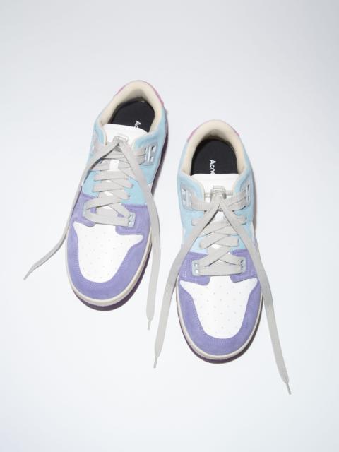 Low top suede sneakers - Blue/white