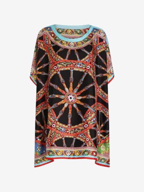 Dolce & Gabbana Carretto-print twill kaftan dress
