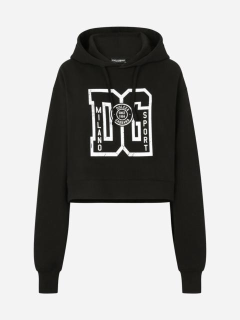 Dolce & Gabbana Jersey hoodie with DG print