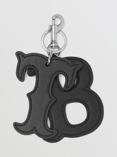 Letter Motif Leather Key Charms