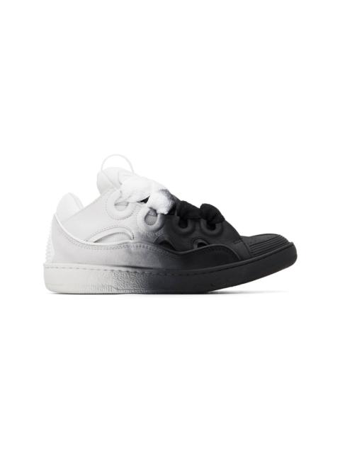 Lanvin Black & Off-White Spray Curb Sneakers
