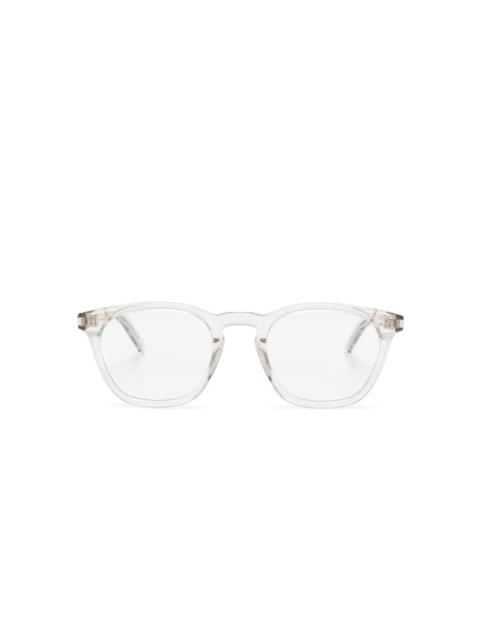 SAINT LAURENT transparent square-frame glasses