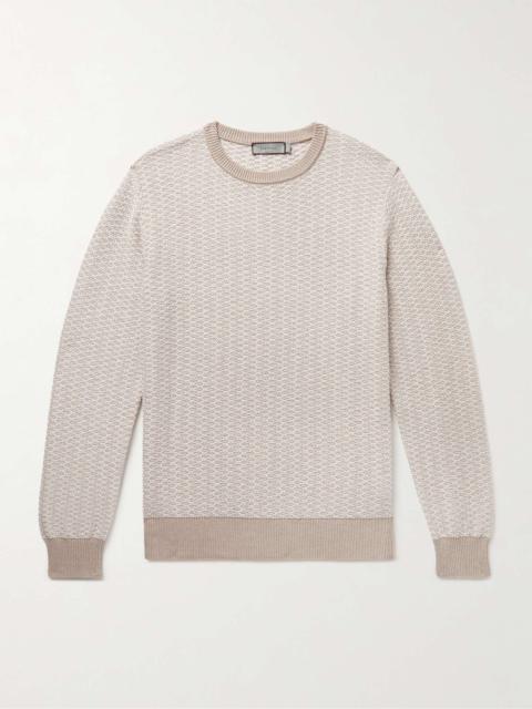 Canali Textured-Knit Cotton-Blend Sweater