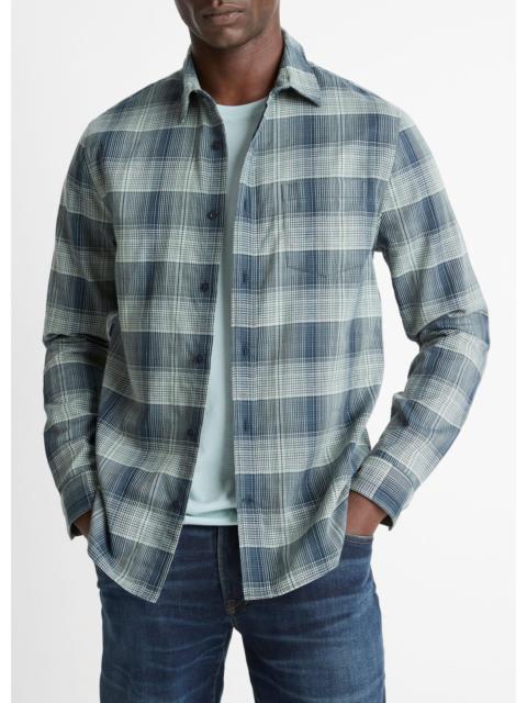 Vince Big Sky Plaid Cotton Button-Front Shirt