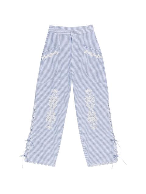 Agua by Agua Bendita Oprah embroidered trousers