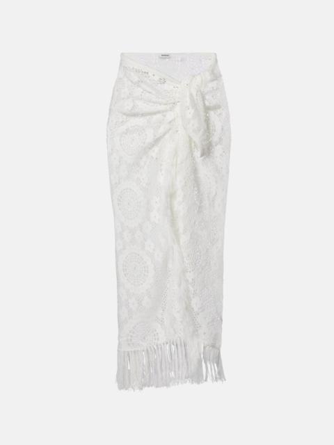 SIMKHAI Thyri fringed beach cover-up