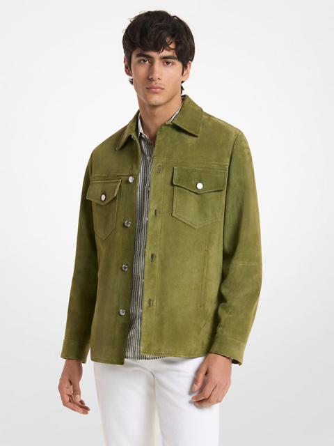 MICHAEL KORS Suede Shirt Jacket