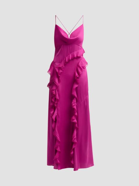 RONNY KOBO Women's Deon Ruffle Maxi Dress - Rouge