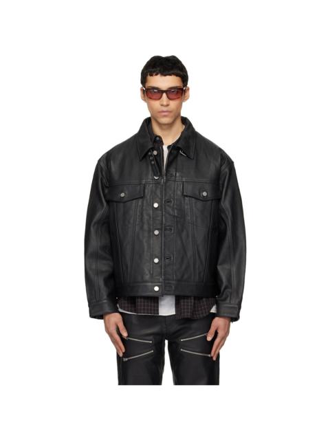 DEADWOOD Black Oracle Leather Jacket