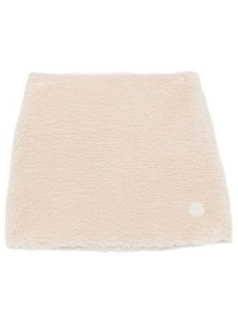 Moncler Teddy Effect Mini Skirt