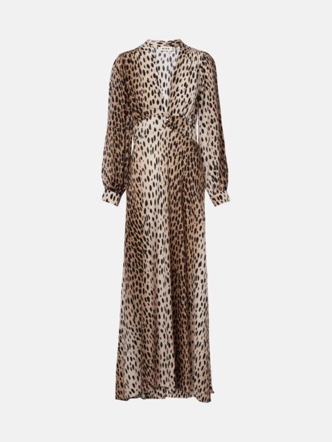 RIXO Emory printed silk maxi dress