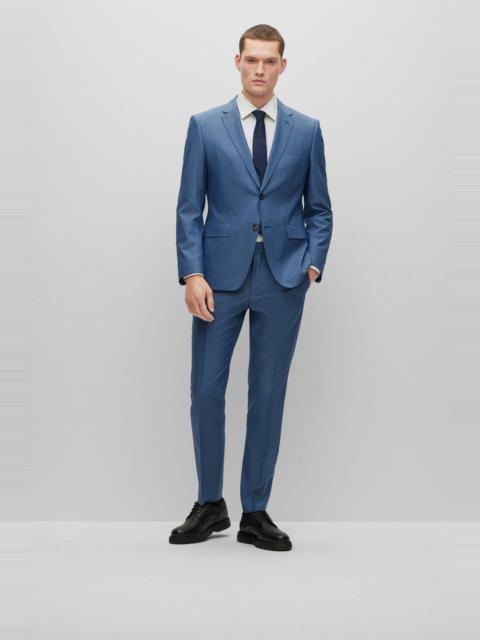 BOSS SLIM-FIT SUIT IN WOOL, SILK AND STRETCH