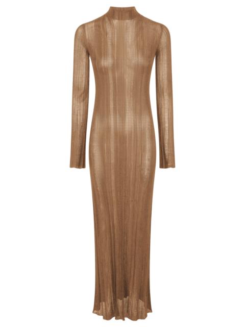GABRIELA HEARST Atira Knit Maxi Dress in Camel Silk