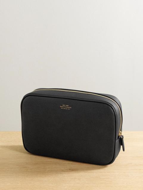 Smythson Panama Organiser Tech textured-leather pouch Black