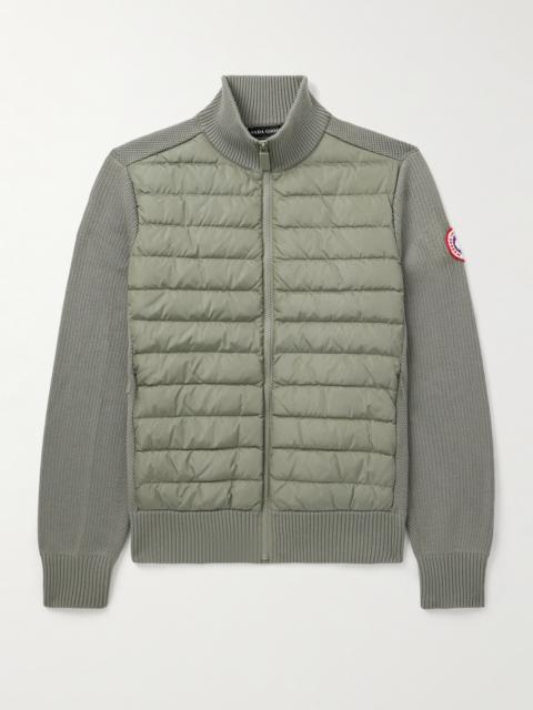 Canada Goose HyBridge Slim-Fit Quilted Down Shell and Merino Wool Jacket