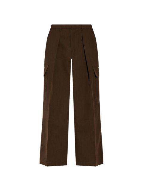 Burberry pleat-detail wool cargo trousers