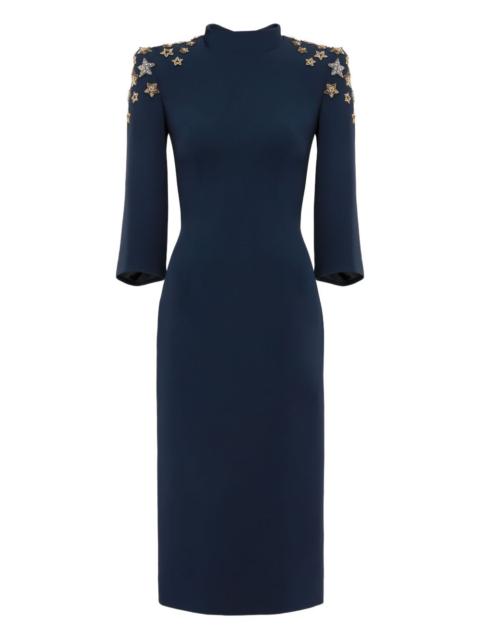JENNY PACKHAM star-embellished mock-neck midi dress