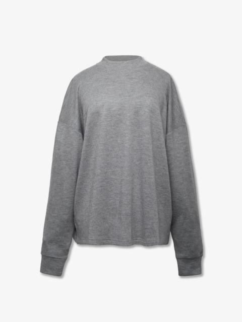 The Row Raveena grey cashmere top