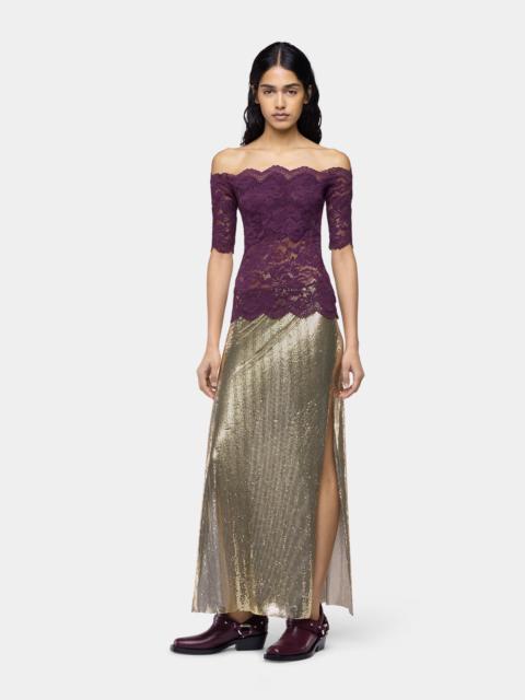 rabanne MIDI SKIRT IN HAND-ASSEMBLED GOLD MESH