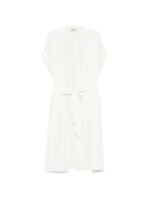 Herno band-collar short-sleeve midi dress