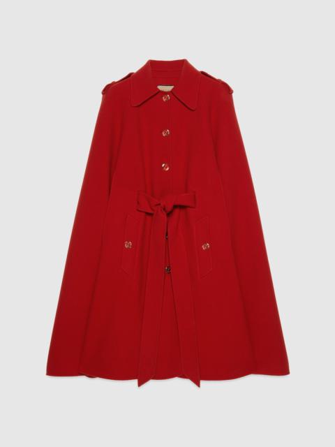 GUCCI Wool coat with cape sleeves