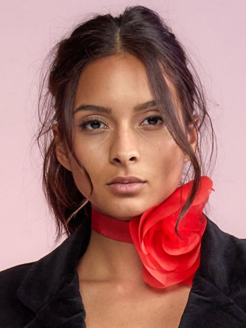 CYNTHIA ROWLEY Organza Flower Ties